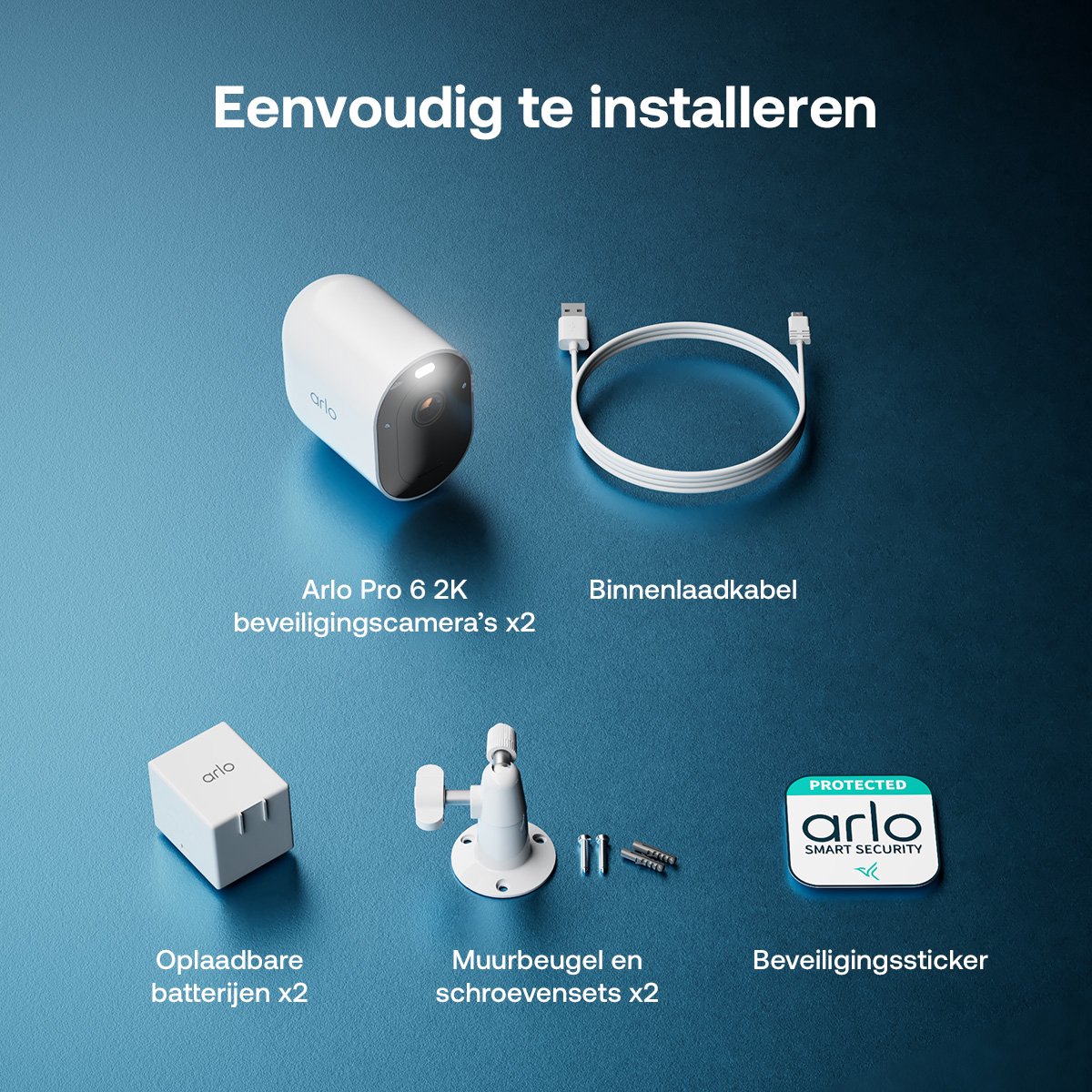 Arlo Pro 6 2K+ beveiligingscamera - 2 IP-Camera's – foto 2