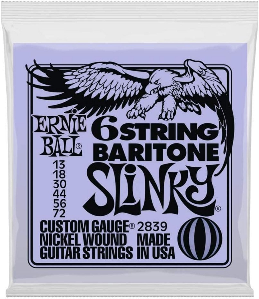 Slinky Baritona Gitaar Snaren 6-Snarig - 29 5/8 Scale - 13-72 Gauge