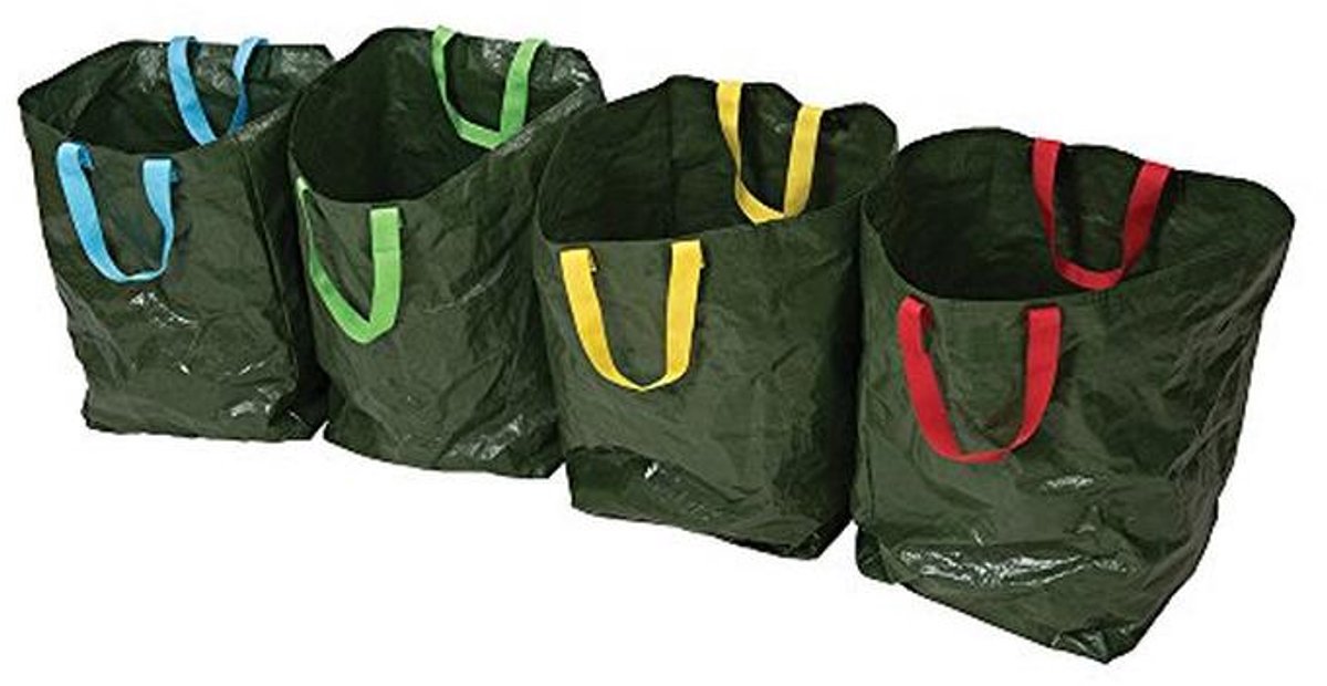 Recyclingzakken 4-pack 400 x 320 x 320 mm - Duurzaam en Scheurvast