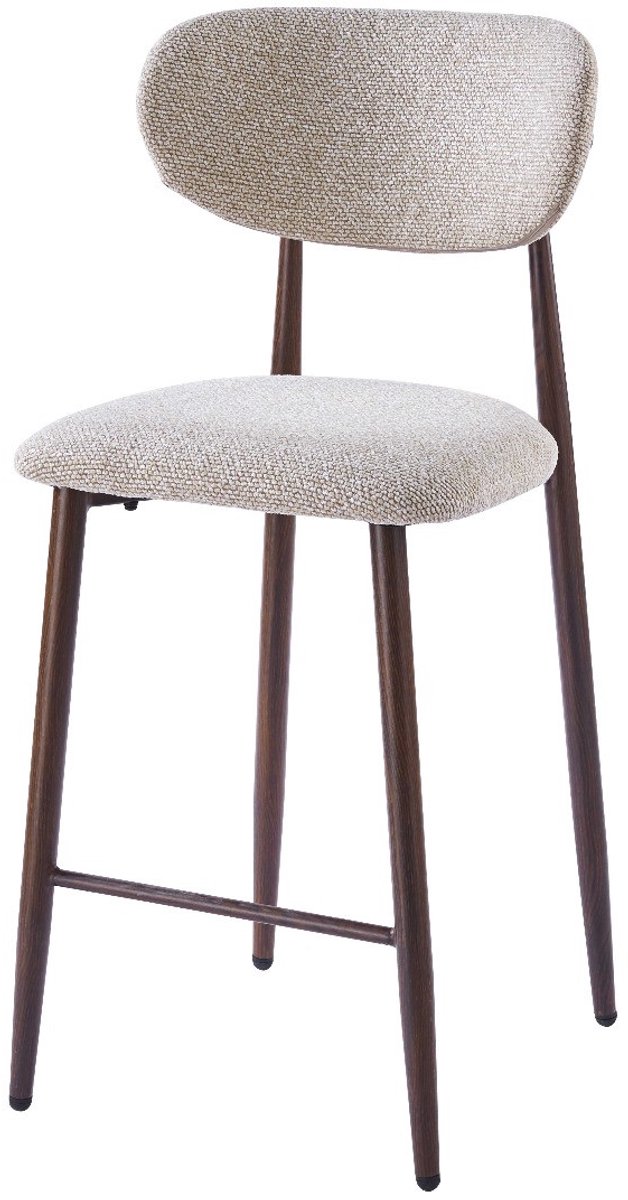 DS4U Sumi barkruk 65 cm beige - walnoot poot Donkerbruin