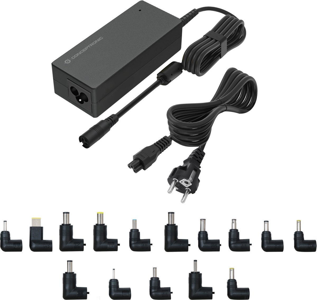 Conceptronic OZUL08B15 netvoeding & inverter Binnen 90 W Zwart