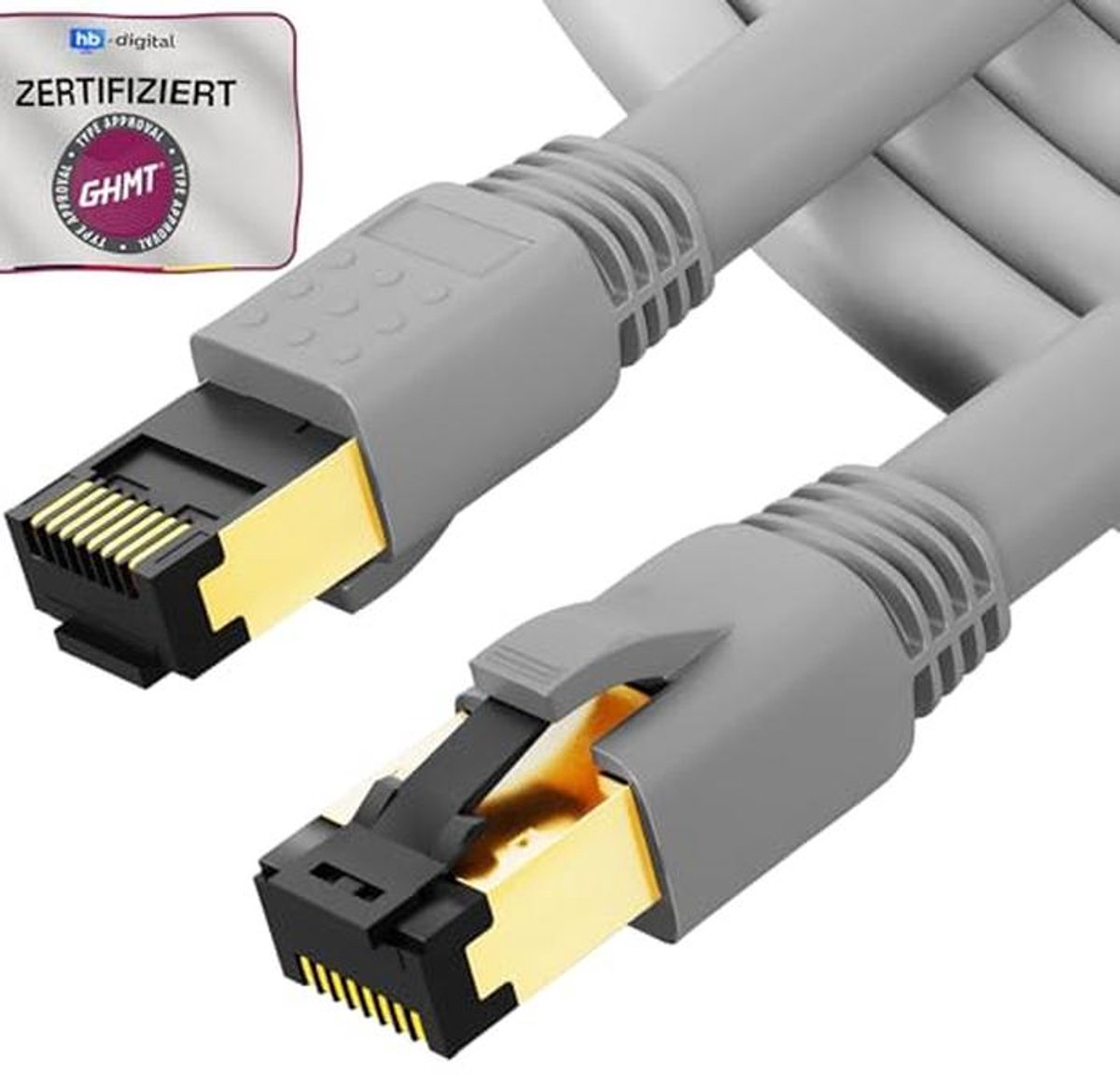 5m Patchkabel CAT 8.1 S/FTP - 40 Gbit/s Ethernet Kabel voor Internet, PC, Router, Modem, TV