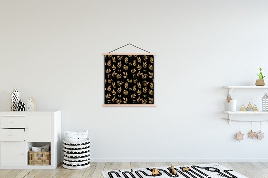 Porte-affiche avec affiche - Affiche scolaire - Or - Plantes - Branches - 60x60 cm - Lattes vierges