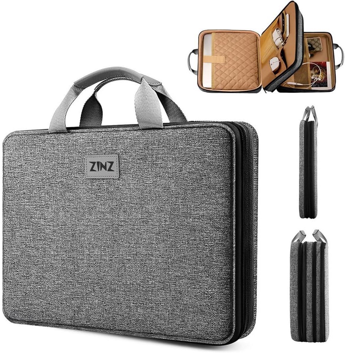 Slim en Uitschuifbare Laptoptas voor 13 tot 16 Inch