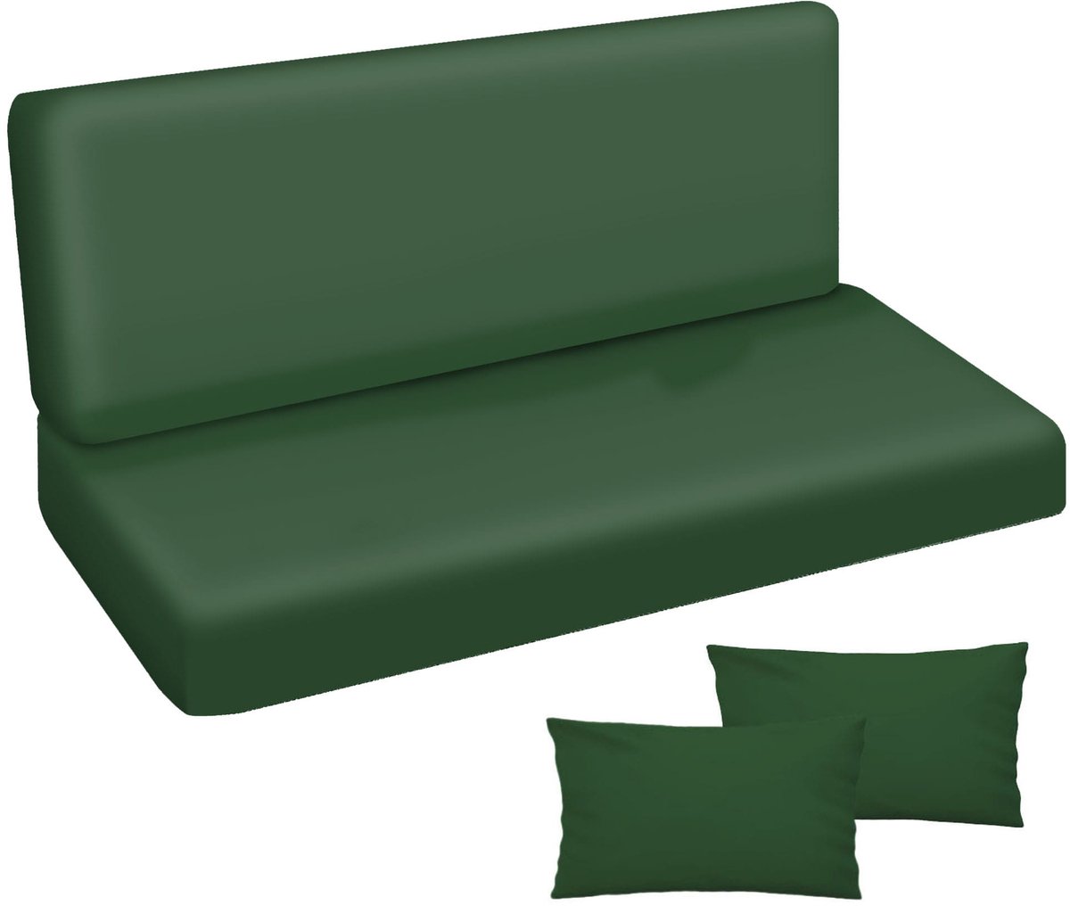 FEROCITY - Tuinschommelkussen - Waterafstotend - Zitcomfort - Onderhoudsvriendelijk - Duurzaam - 150 x 50 x 50 x 10 cm - Polyester - Groen GLATT