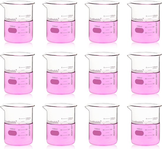 Borostar Beaker (Boro 3.3), low shape with scale and spout, 50 ml