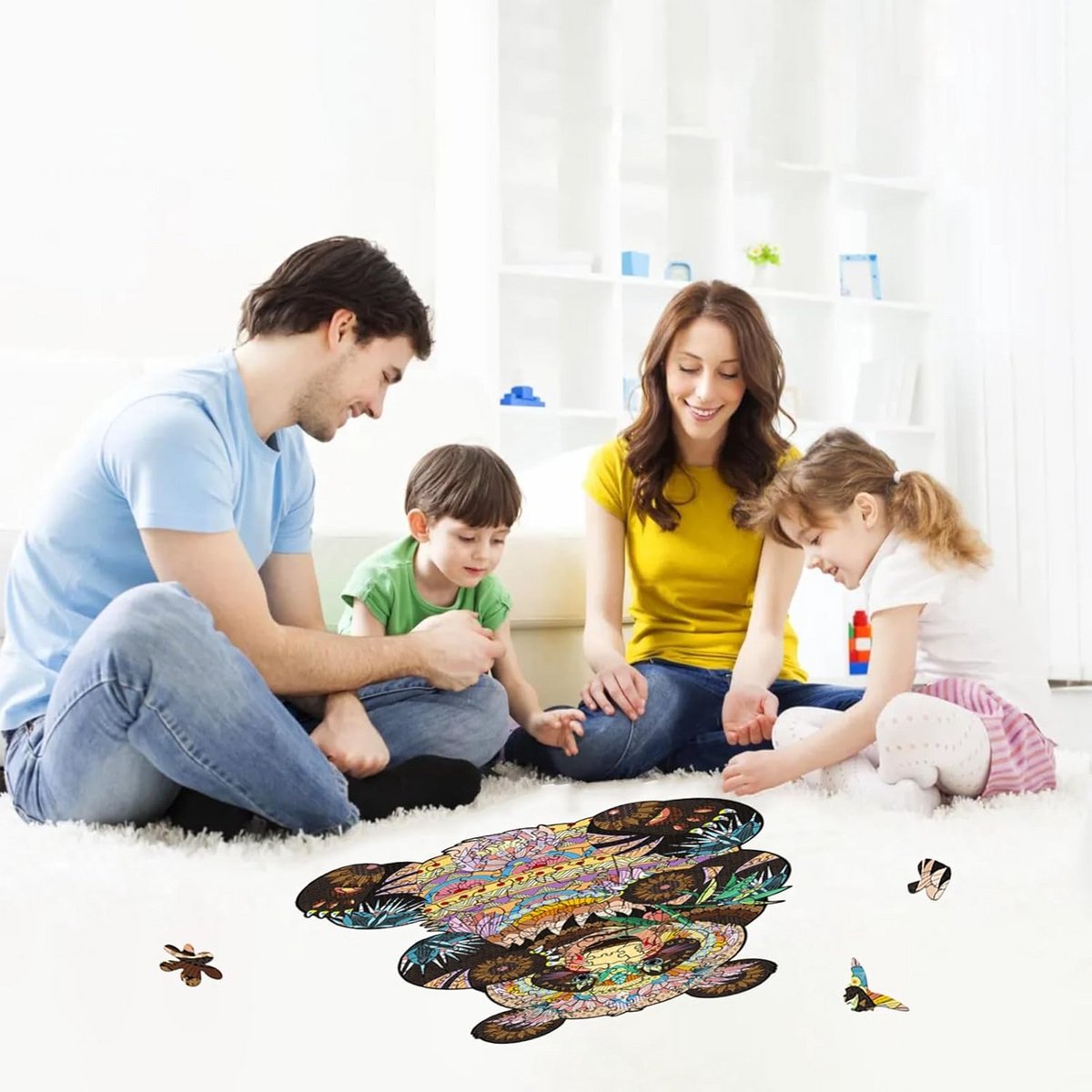 Houten Puzzel met Onregelmatige Stukken voor Volwassenen en Kinderen (200 Stuks)