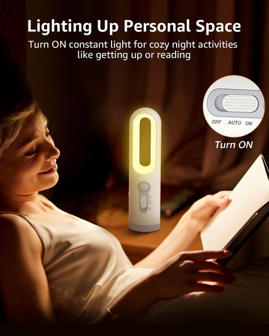 Dit multifunctionele nachtlampje heeft een bewegingssensor, een heldere schijnwerper en is een draagbare, milieuvriendelijke LED-lamp met een oplaadbare USB-zaklamp. Gemaakt van kunststof, is het geschikt voor lezen, werken van Merkloos — afbeelding 2
