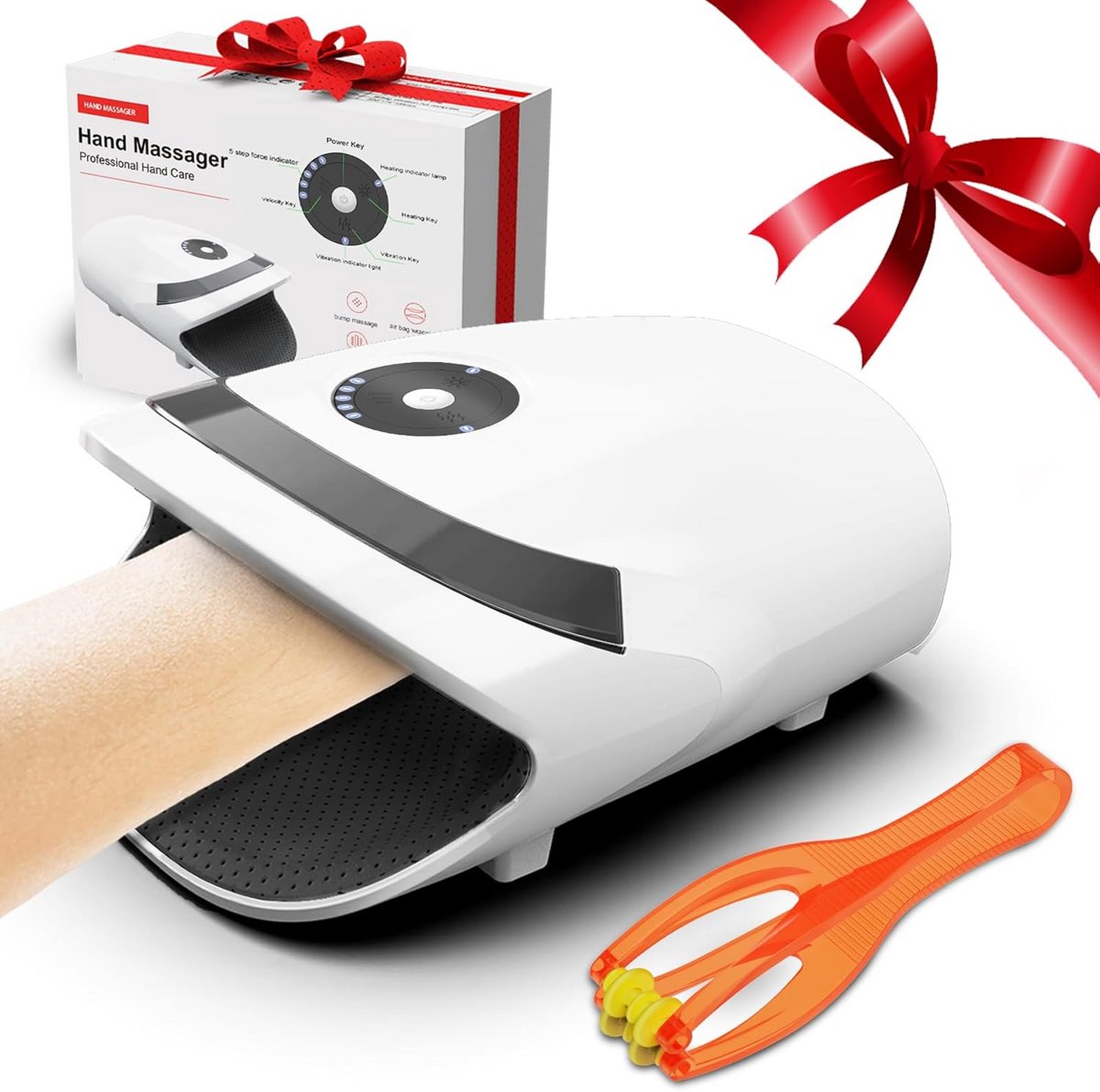 Luxe Handmassage Apparaat met Compressie en Warmte voor Ontspanning