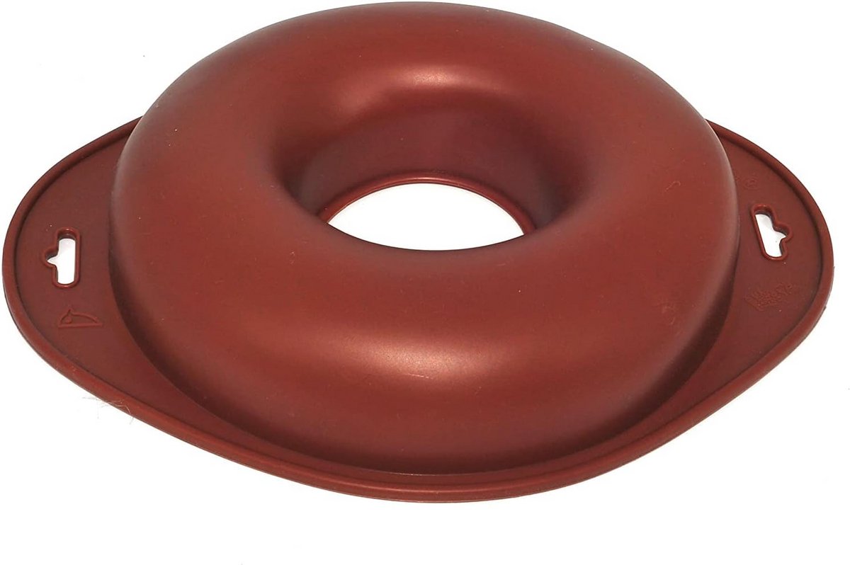 Extra Grote Ronde Donut Bakvorm - 23cm Siliconen Cakevorm voor Cakes, Brood en Tulband