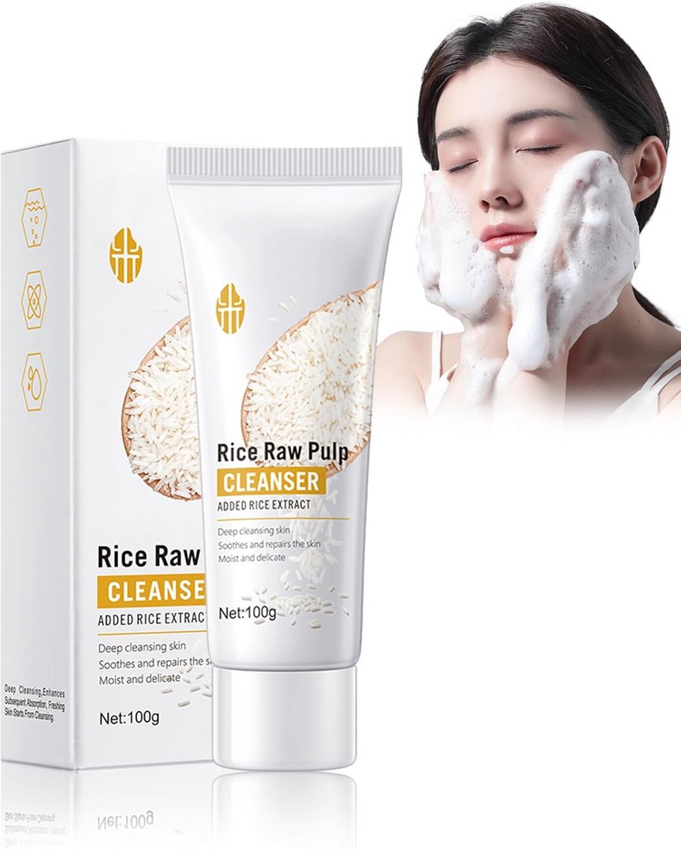 Diep Reinigend Rijstklei Schuimmasker voor Gezicht en Poriën (100 ml)