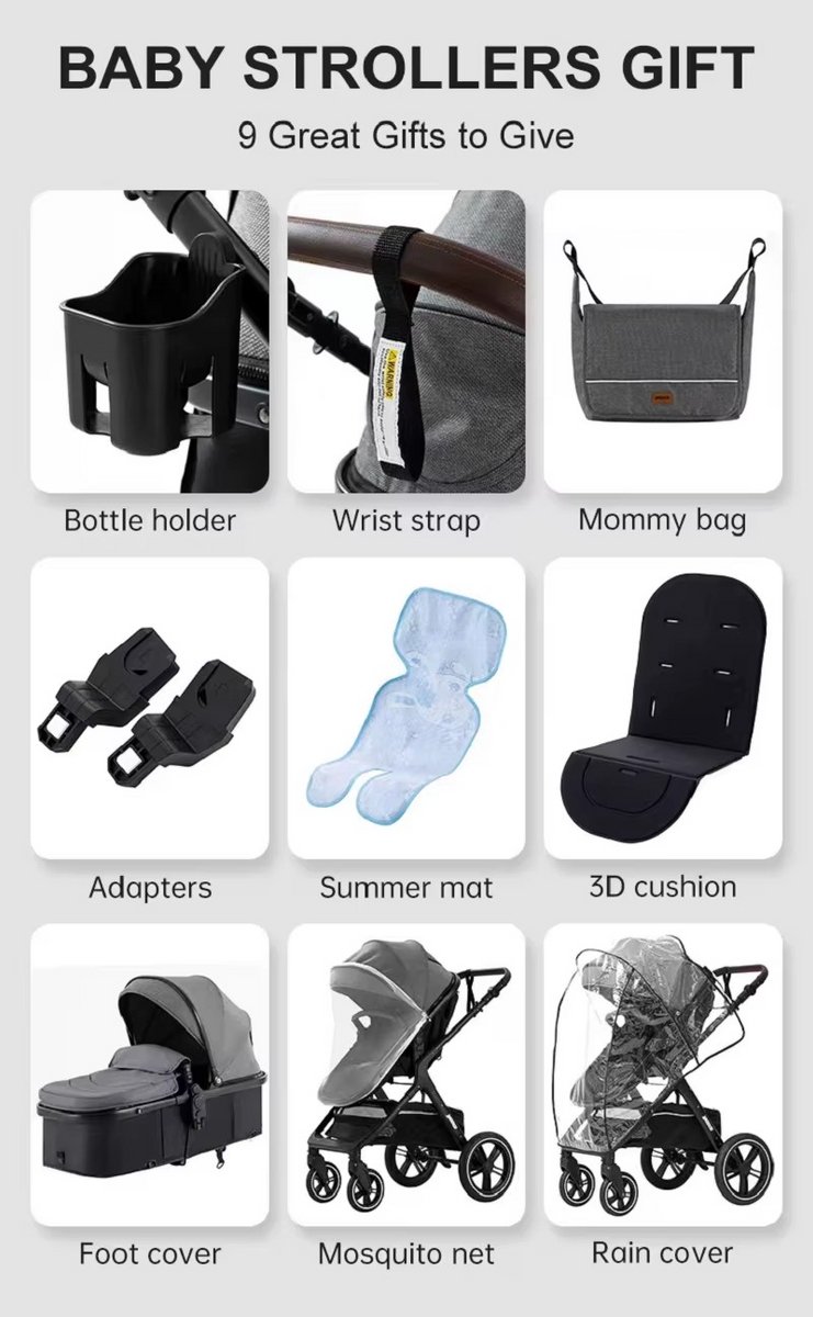 Luxe 3 in 1 Kinderwagen - Kwalitatieve Buggy - afbeelding 3