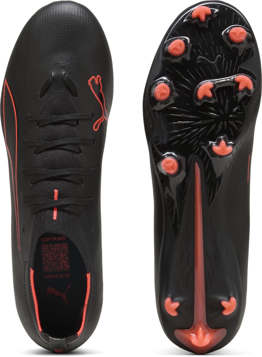 PUMA ULTRA 6 MATCH FG/AG Unisex Sportschoenen - Puma Black-Puma Red