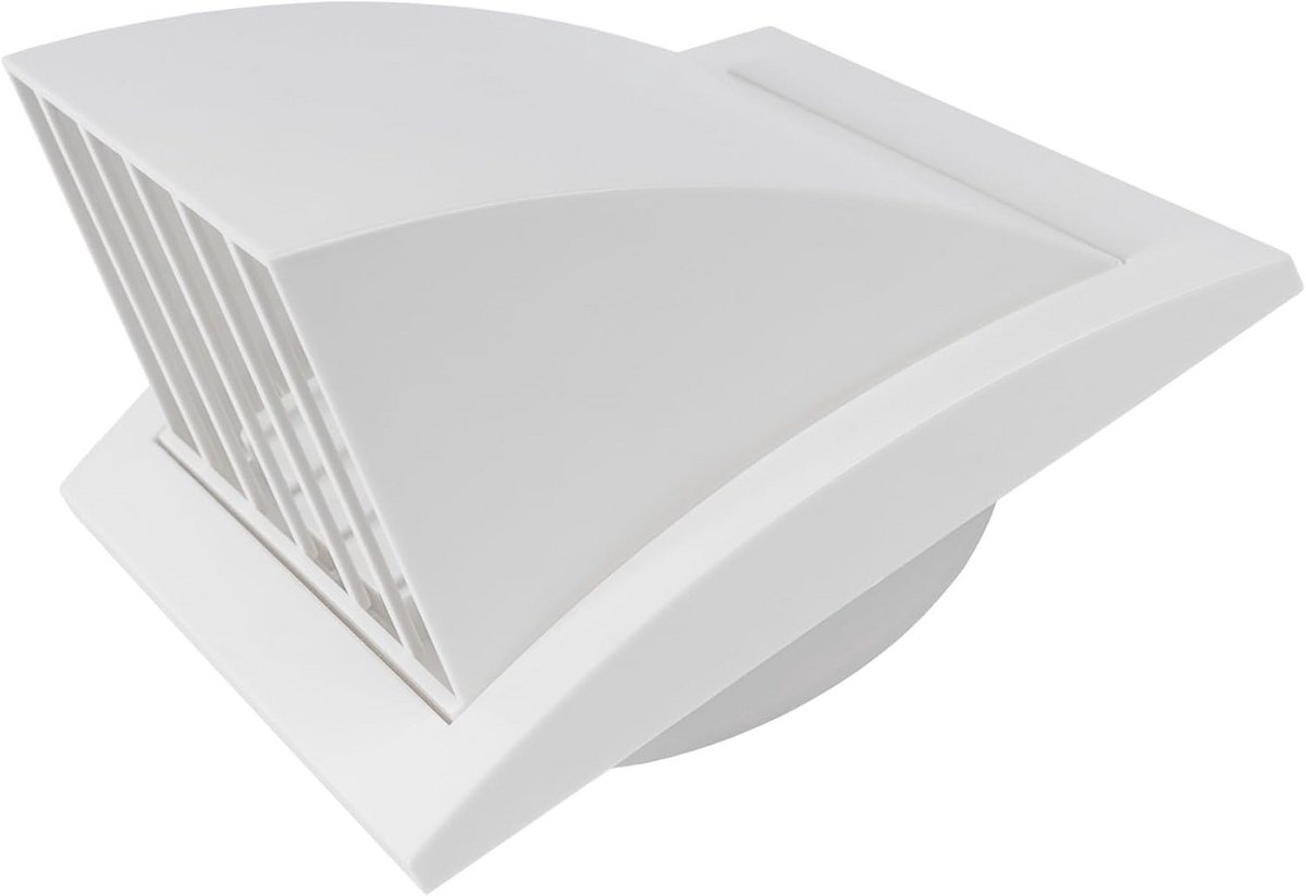 Ventilatierooster Wit 10 cm - Afdekking voor Droger en Ventilatie - Terugslagklep