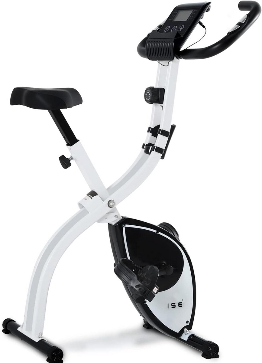 Inklapbare Hometrainer met Weerstand en Hartslagsensor voor Fitness Thuis