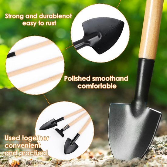 6-delige Mini Tuingereedschapset voor Potten en Kleine Tuinwerkzaamheden — afbeelding 2