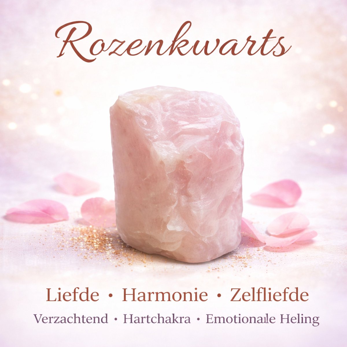 S4H Rozenkwarts – 1510 gram – Gepolijst – 13 cm Hoog – Unieke Hoogwaardige Selectie (1 stuk beschikbaar)