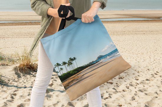 Sac bandoulière - Sac de plage - Shopper Beach - Été - Palmiers - 45x45 cm - Sac en coton