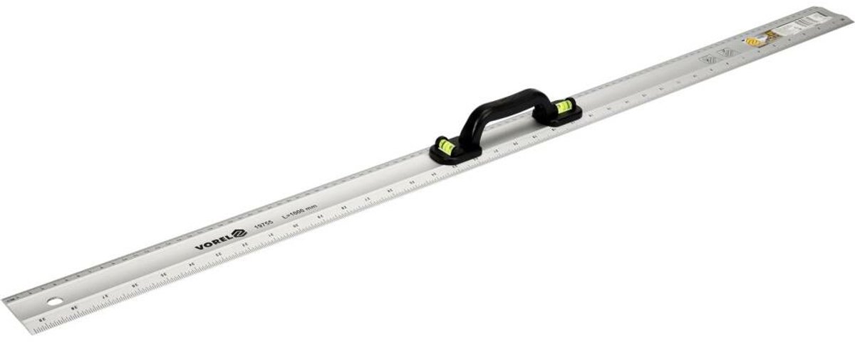 Vorel 19755 - Aluminium Meetlat - 1000mm - Met Handvat - Inclusief 2 Libellen