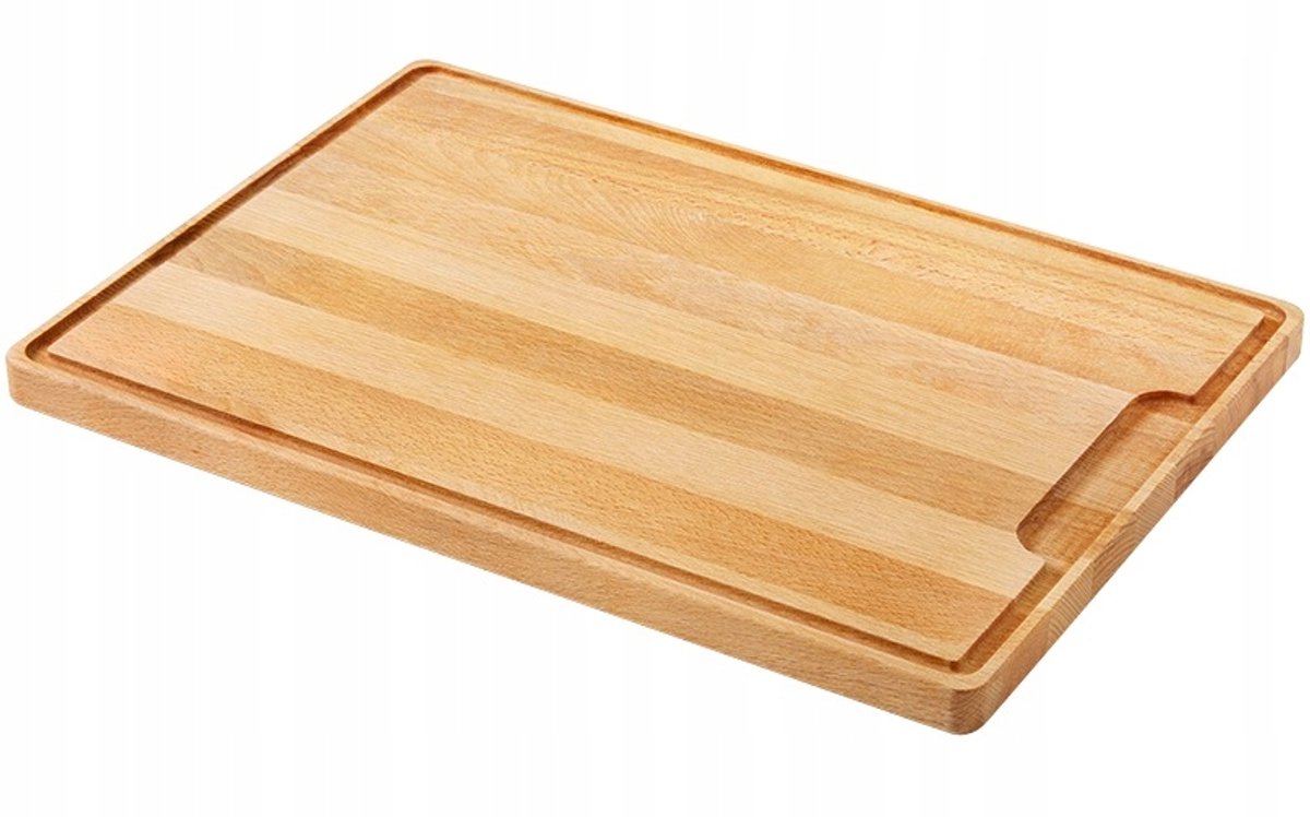 Massieve Houten Snijplank Beuken 40x28cm met Sapgoot FSC Gecertificeerd