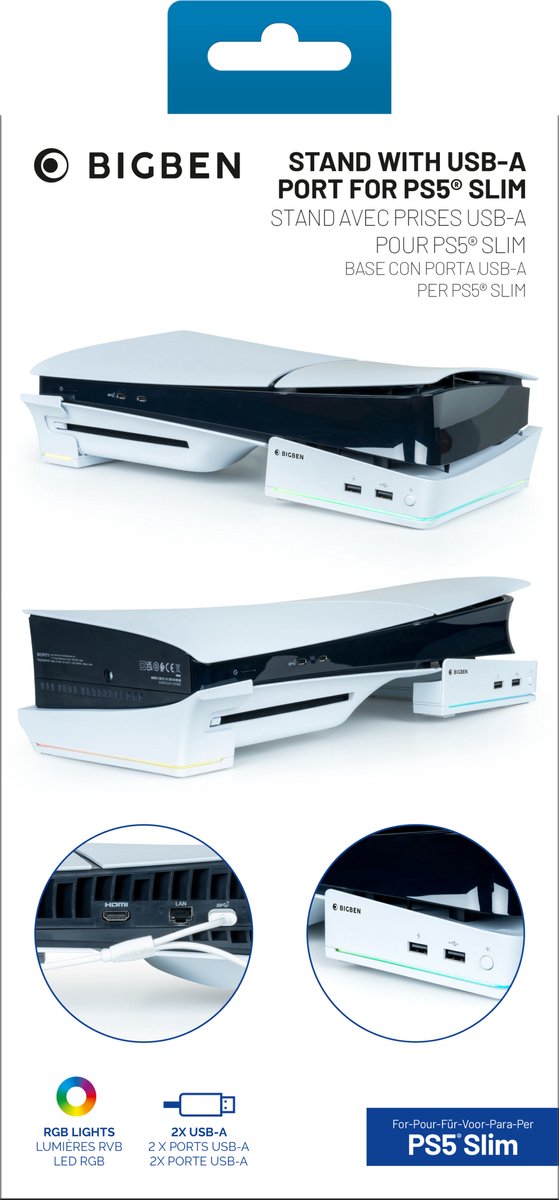 Nacon -Horizontale Console Standaard & Oplaadstation - PS5 Slim thumbnail 2