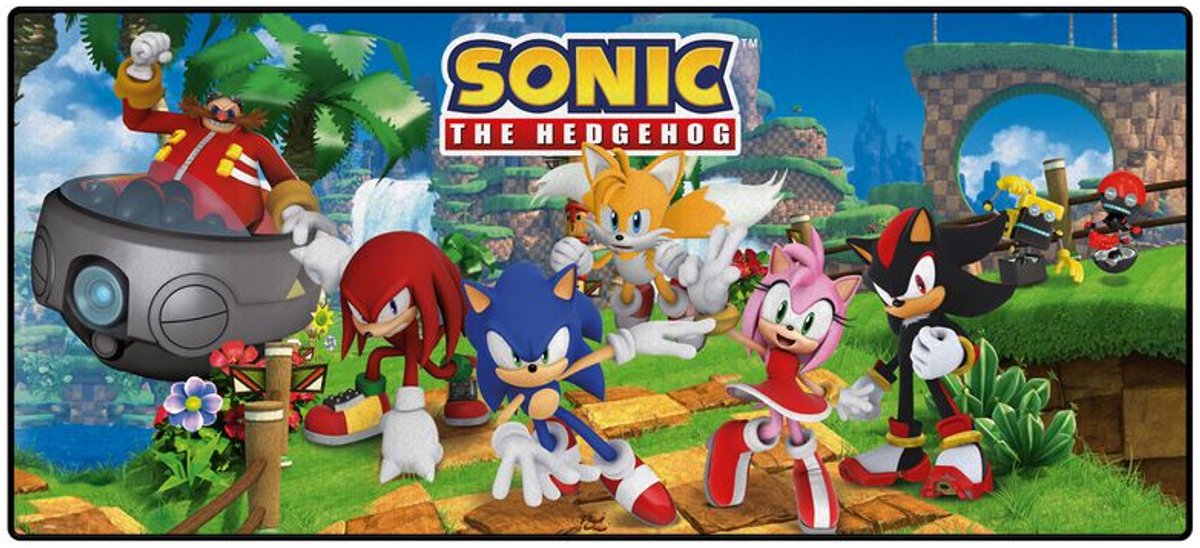 Sonic The Hedgehog Characters Unisex Muismat - meerkleurig - Standard