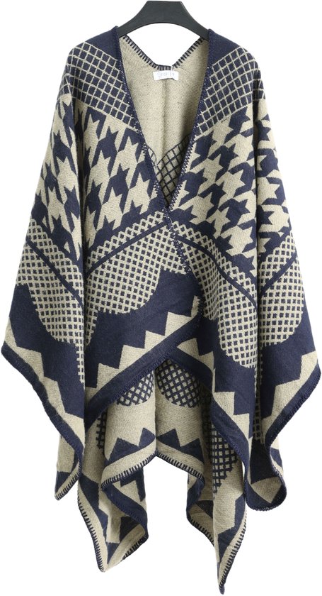 Christian Berg Men Sjaal in gebreide look in marineblauw online kopen | P&C