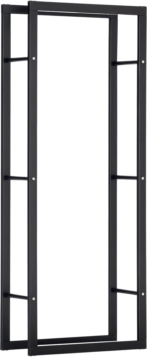 HOMCOM-Vuurhoutrek-Metaal-60x25x150cm-zwart