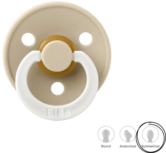 BIBS symmetrisch maat 1 - 0-6 maanden - Vanilla Glow fopspeen van BIBS — afbeelding 2