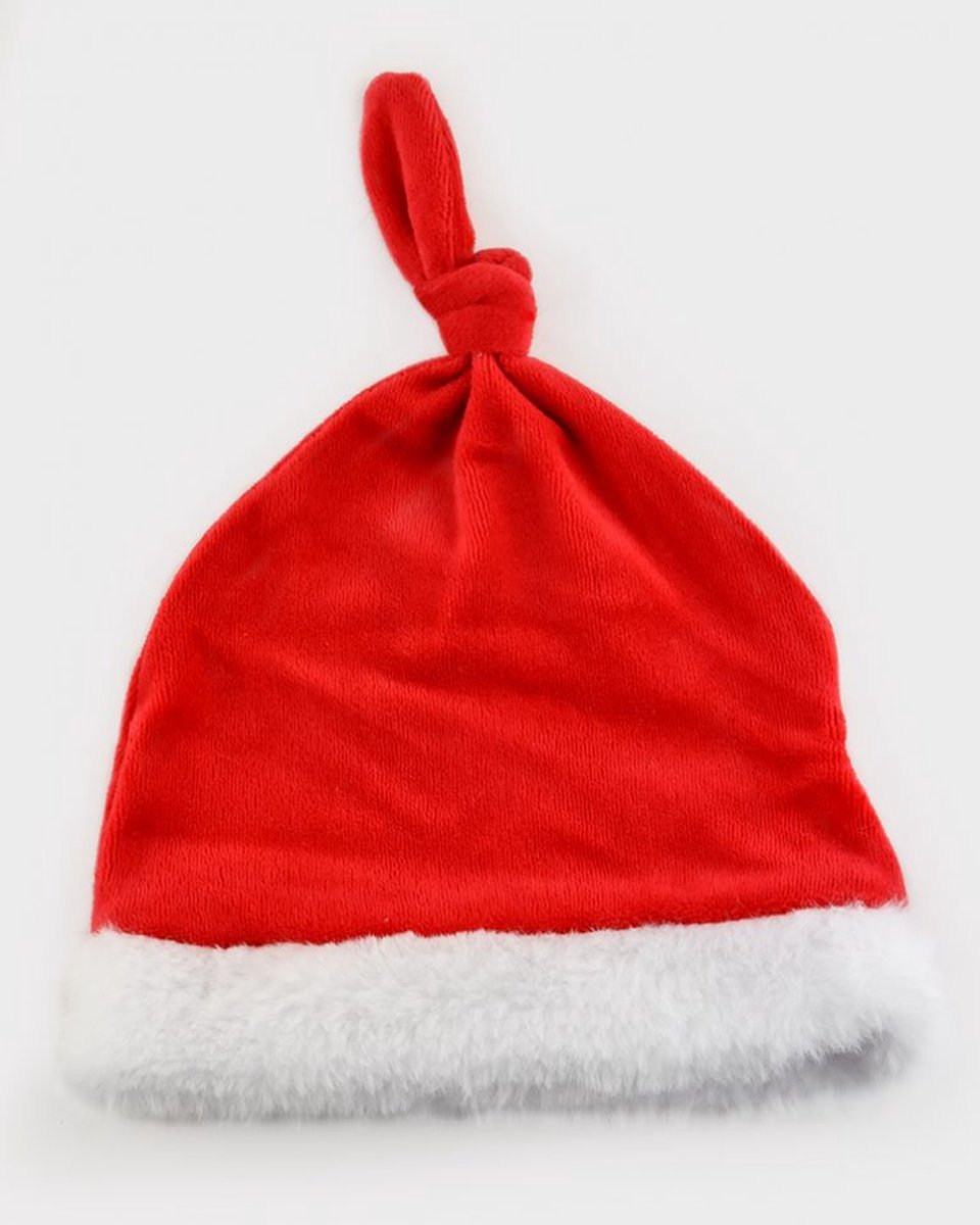 Den Goda Fen Verkleedkledij Kerstman Kostuum met Muts - 86cm - 12-18 maanden