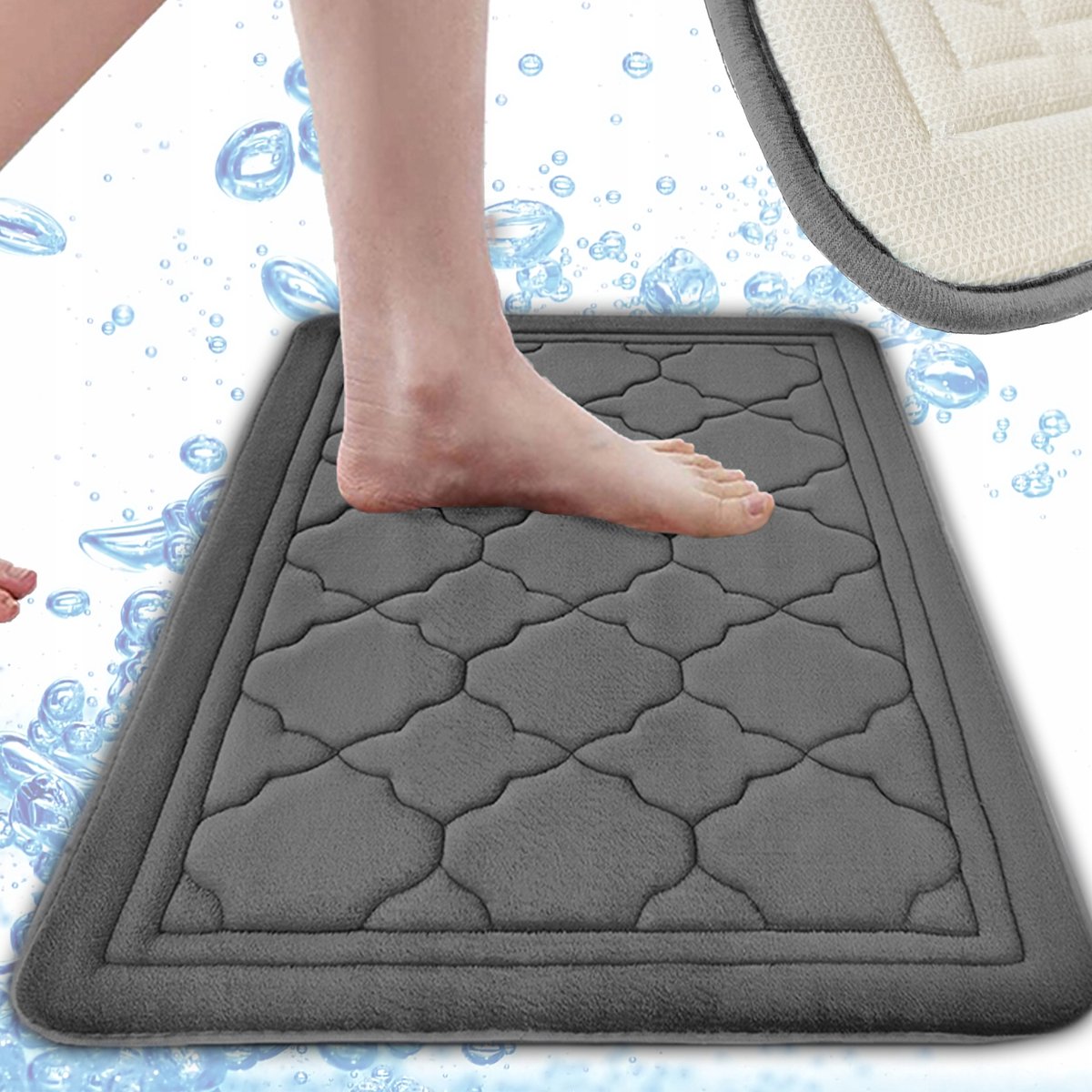 Zacht antislip badkamermat 80x50cm - absorberend & comfortabel