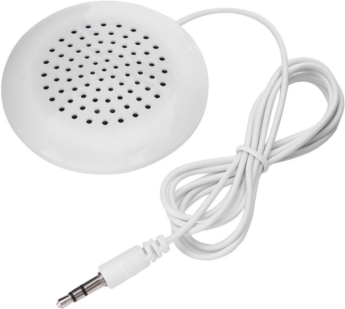 Gigicial Kussenluidspreker - Speaker Onder Kussen - Lichtgewicht & Draagbaar met 3.5mm Aansluiting - 1 Stuk - Voor Slaap + Wit
