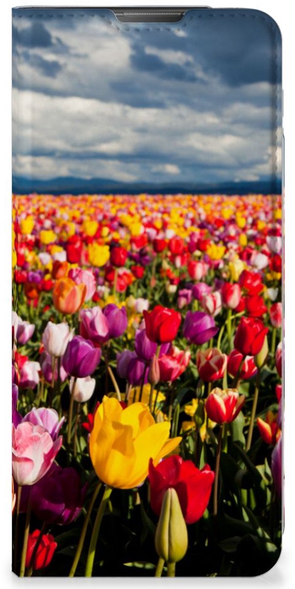 Standcase Hoesje voor Motorola Moto E20 Smart Cover Tulpen