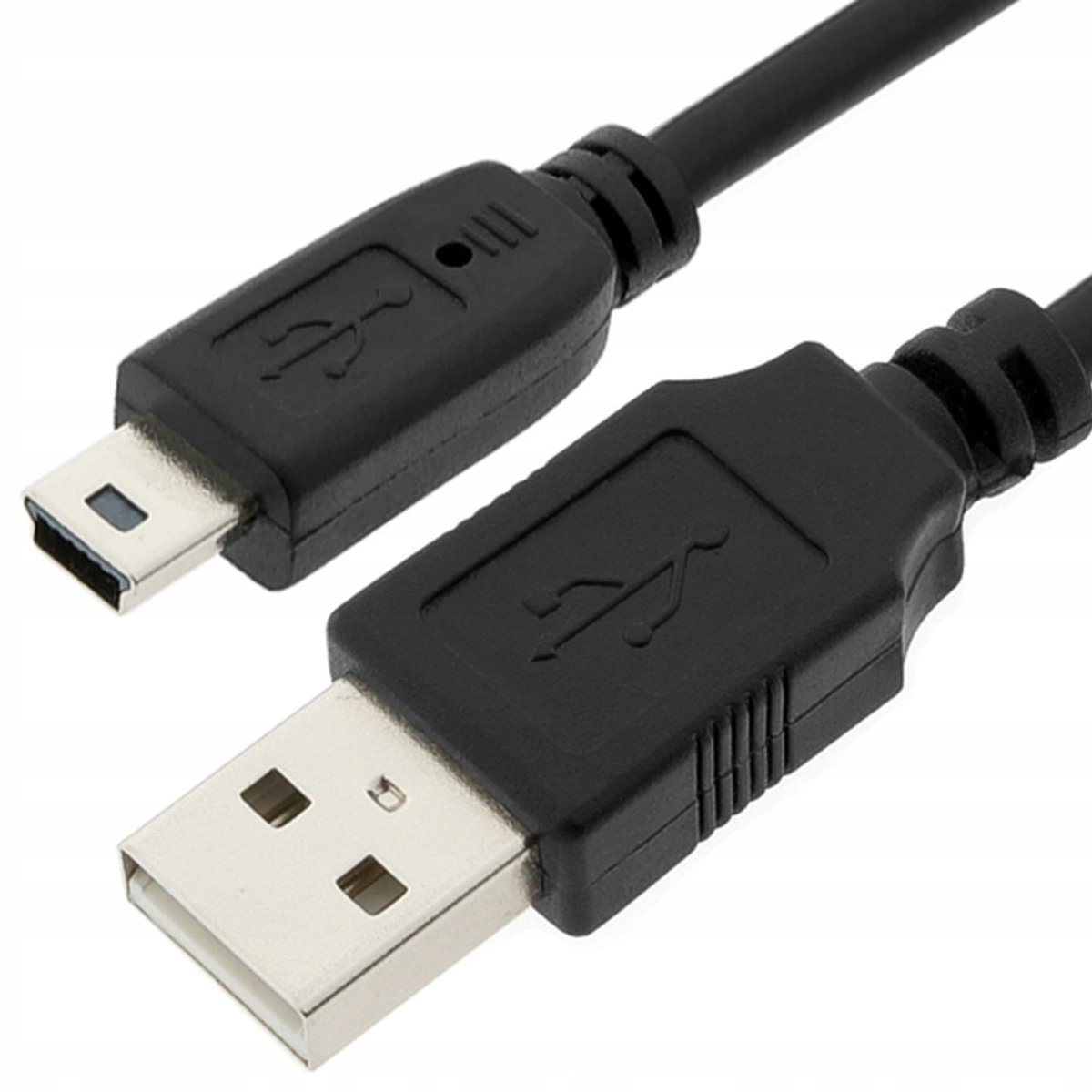 Mini USB Kabel voor Navigatie, Camera, Recorder - 1M Zwart