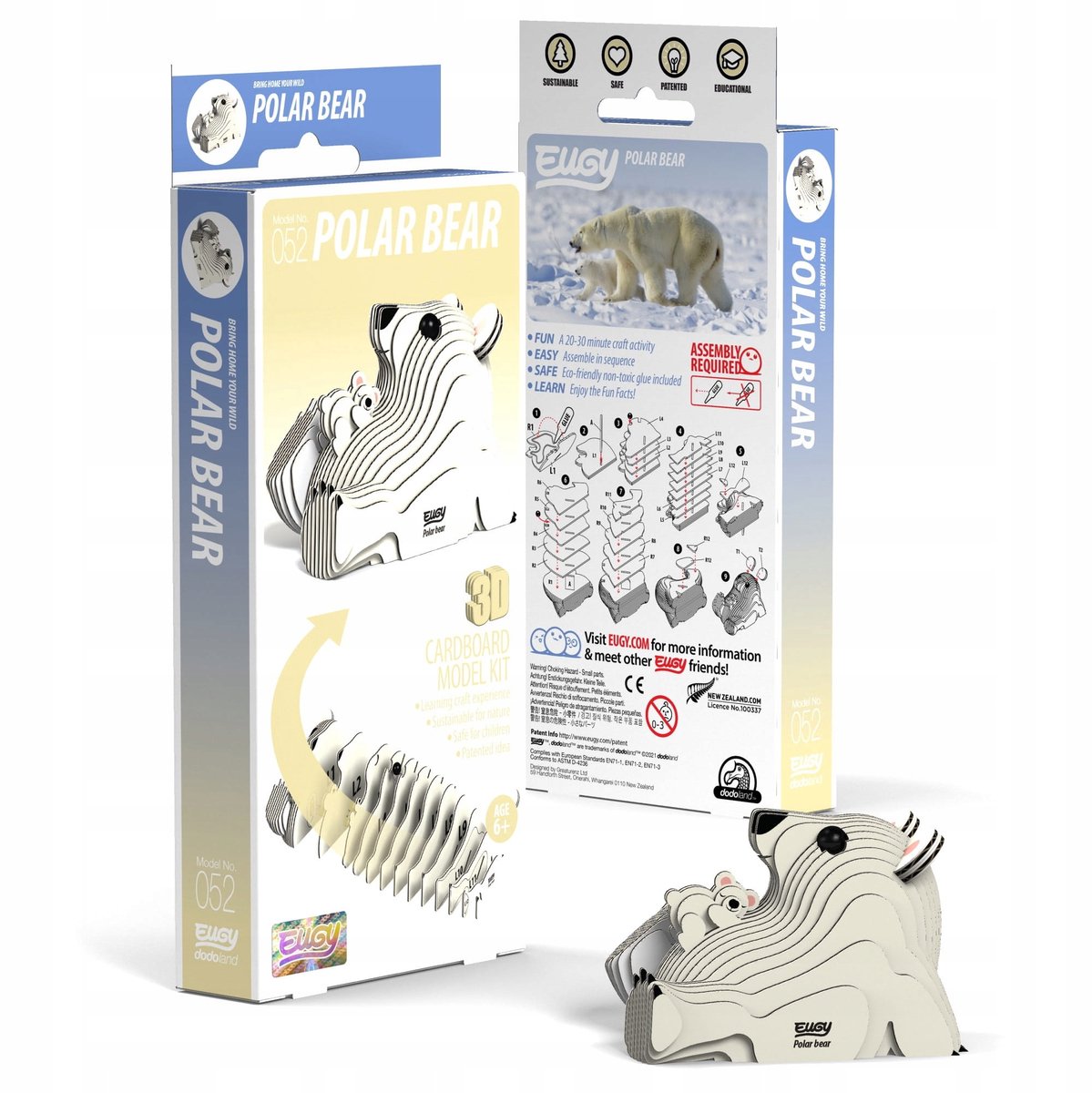 Eugy 3D Puzzel IJsbeer - Knutselen & Leren voor Kinderen
