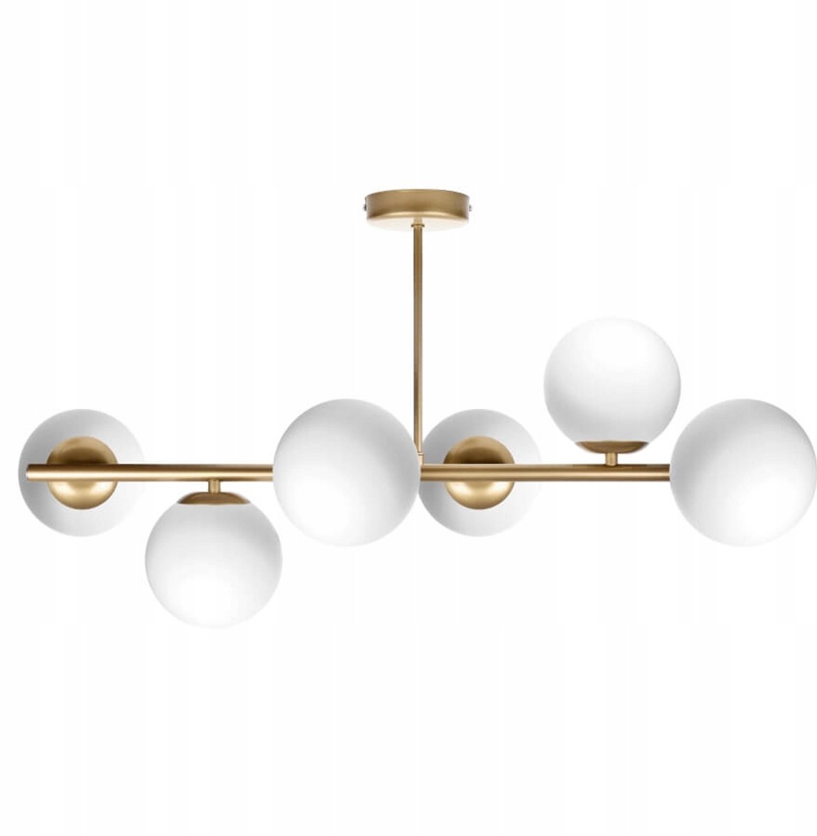 Ceres Plafondlamp 6xE14 Wit Glazen Loft Stijl Hanglamp