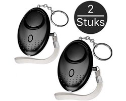 Knaak Persoonlijk Zakalarm - Zaklamp & Sirene 130 DB - Set van 2 - Veiligheid Onderweg - Zwart