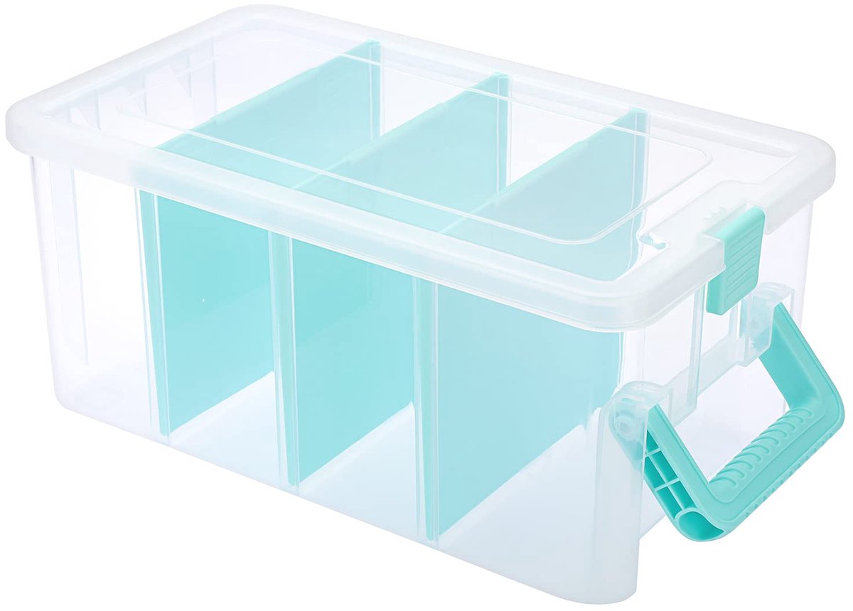 Unyqoos® Transparante multifunctionele opbergdoos met deksel voor kantoor en hobby