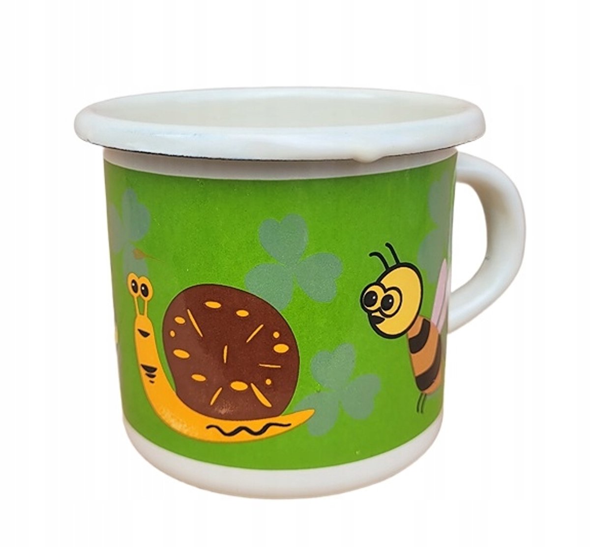 Retro Emaille Mok 0,4L voor Kinderen - Groen