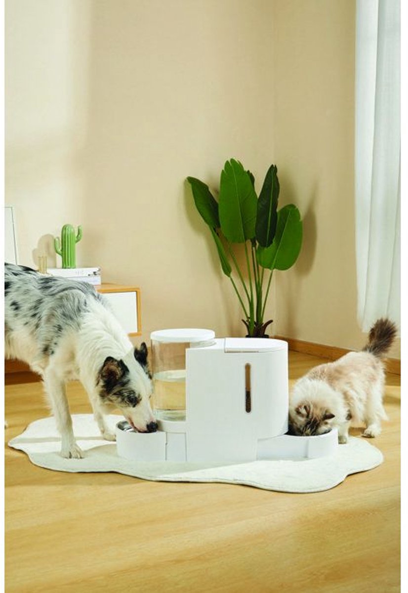 DUPLO Droogvoer- en Waterdispenser 1,3 kg / 3 L - Wit - afbeelding 2