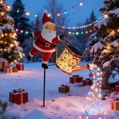 Op zonne-energie werkende gieterlamp voor de Kerstman - Decoratieve verlichting voor tuin en gazon - Waterdichte gieter - Met stromend water - Hangende gieter voor de Kerstman - Decoratieve verlichting voor op het terras - Gekleurde verlichting