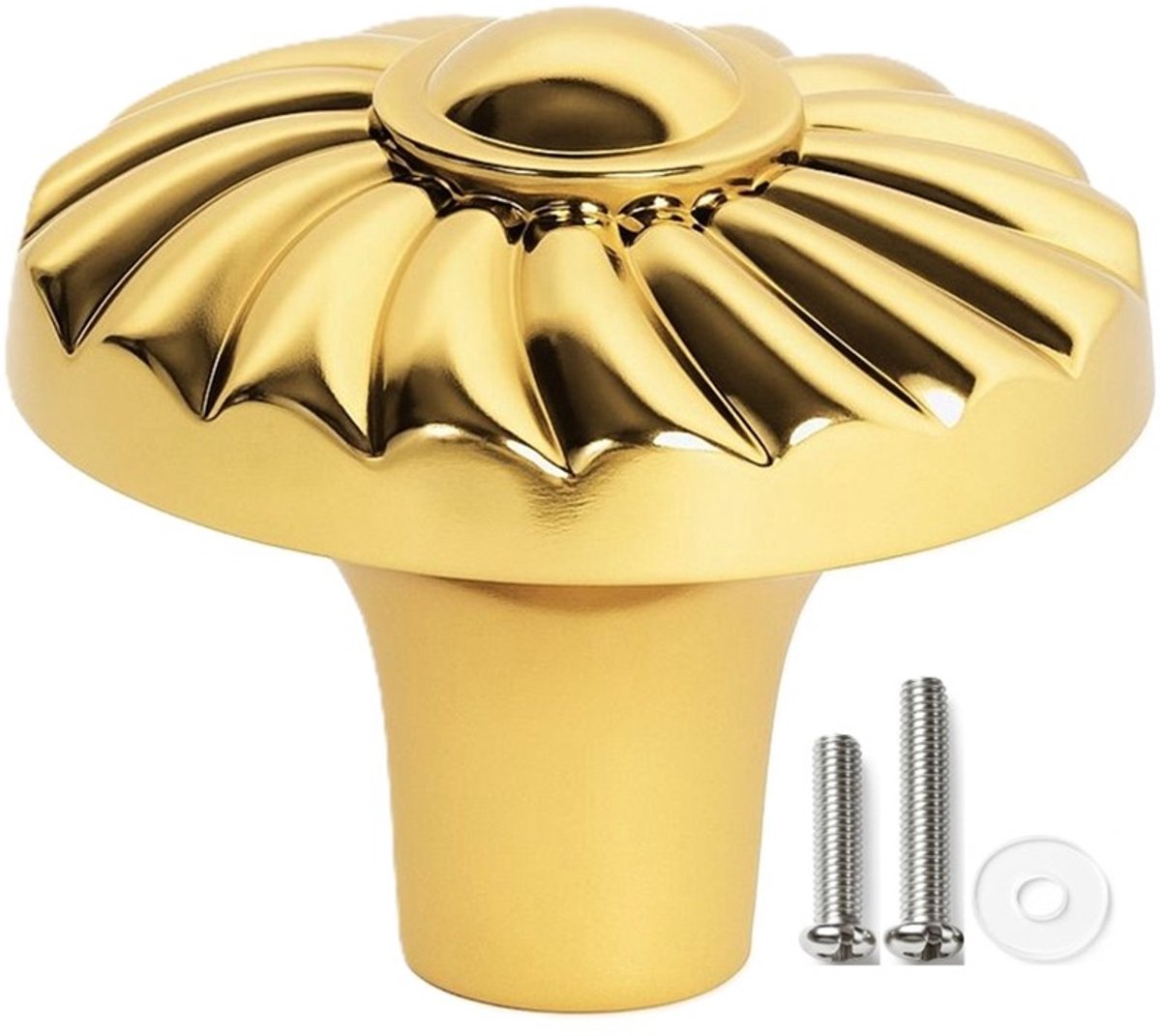 MSQDESIGN Kastknop Goud (Glanzend) - Kastknoppen Goud- Deurknopjes Goud voor kast- Deurknopjes Goud -kast knop Goud - Meubelknop Goud - Meubelknoppen Goud - Deurknopjes Goud - Deurknoppen Goud - Ladeknoppen voor - incl schroeven