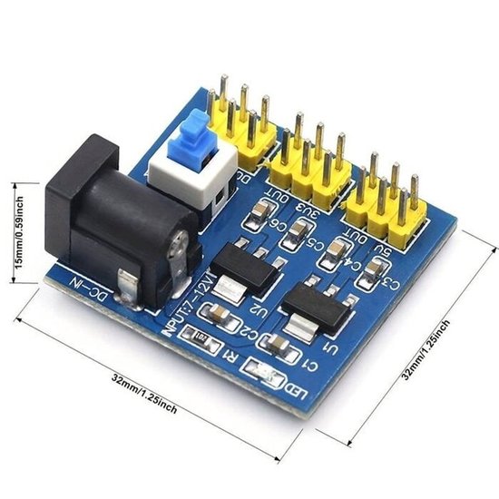 OTRONIC® 12V naar 12V / 5V / 3.3V step-down module | bol