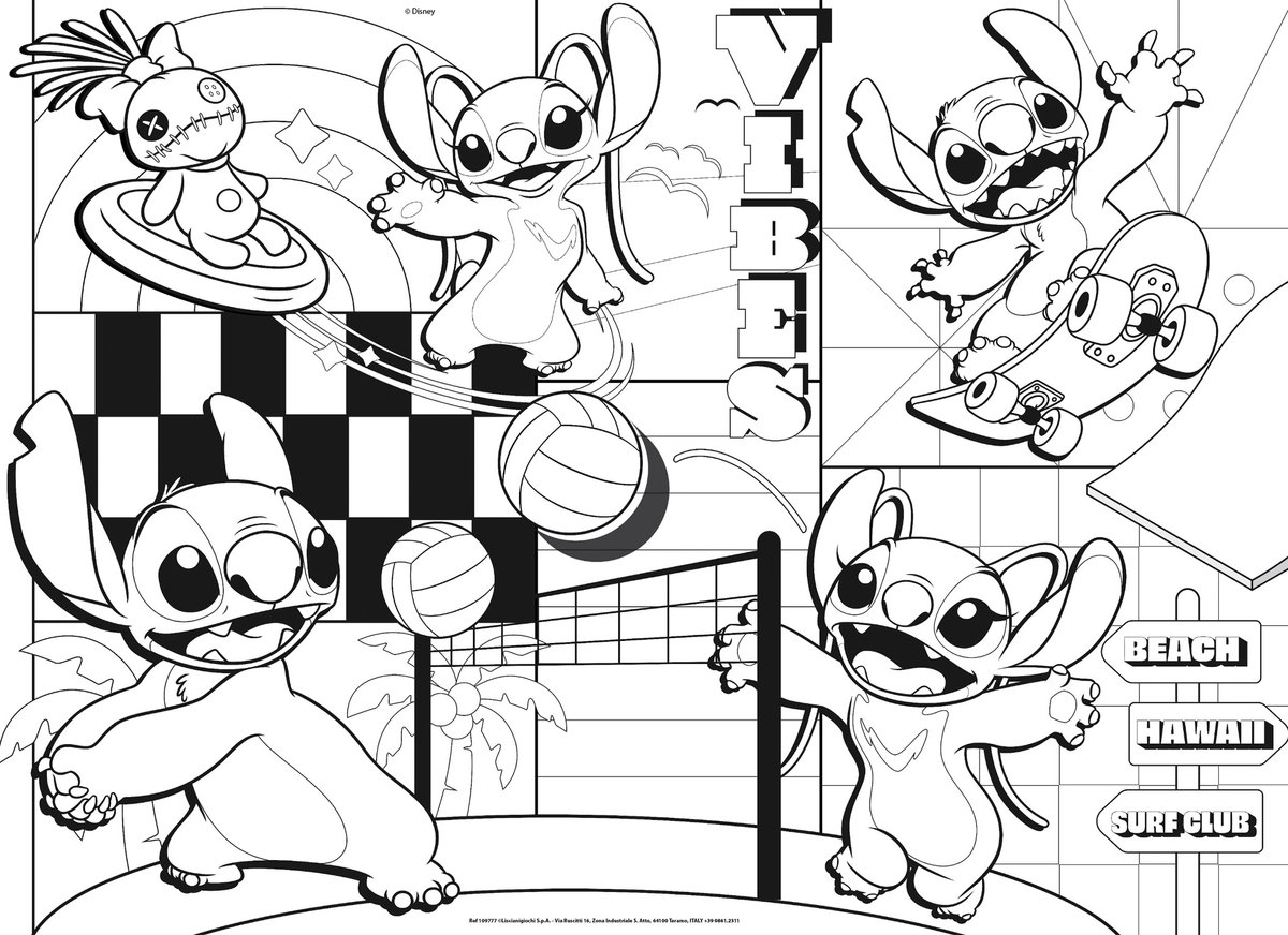 Lisciani - Lilo & Stitch - Double face - Puzzel Maxifloor - 108 stukjes — afbeelding 2