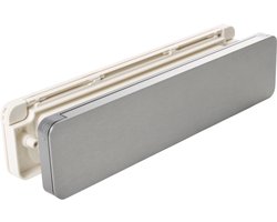 Homebox - de isolerende, tochtvrije en geluiddempende brievenbus – buitendeel aluminium ALUINOX geborsteld - binnendeel in crème wit RAL9001