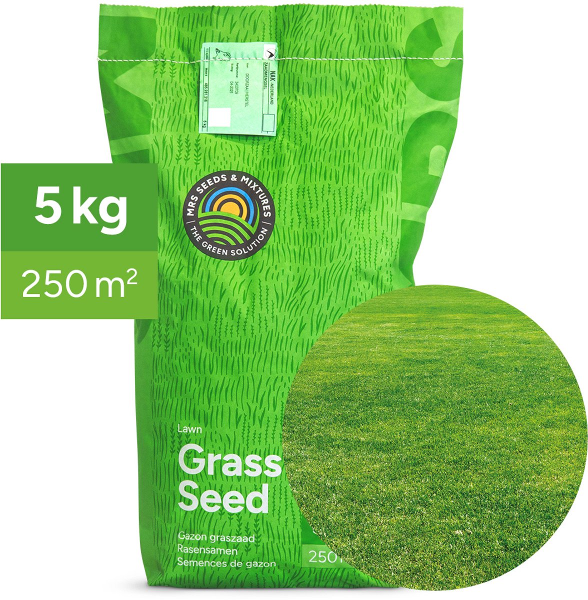 MRS Repair & Restore - Snelkiemend Graszaad Gazonherstel - 5 kg voor 250 m² - Voor doorzaai en herstel - Vormt een sterke zode - Geschikt voor elke bodem - NAK-gecertificeerd