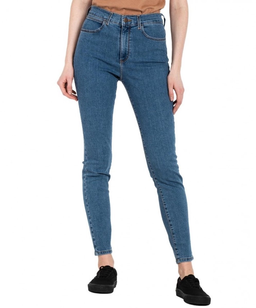 Wrangler HIGH RISE SKINNY THAT WAY W27 X L34 Blauw
