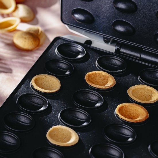 Avenido AV 3090 Noten- en Koekjesmaker - Cakemaker - Cake pop maker - Keukenmachine - 24 halve koekjes (12 compleet) - Antiaanbaklaag - 2 min baktijd - Bakeliet - Warmte-isolatie van Avenido — afbeelding 5