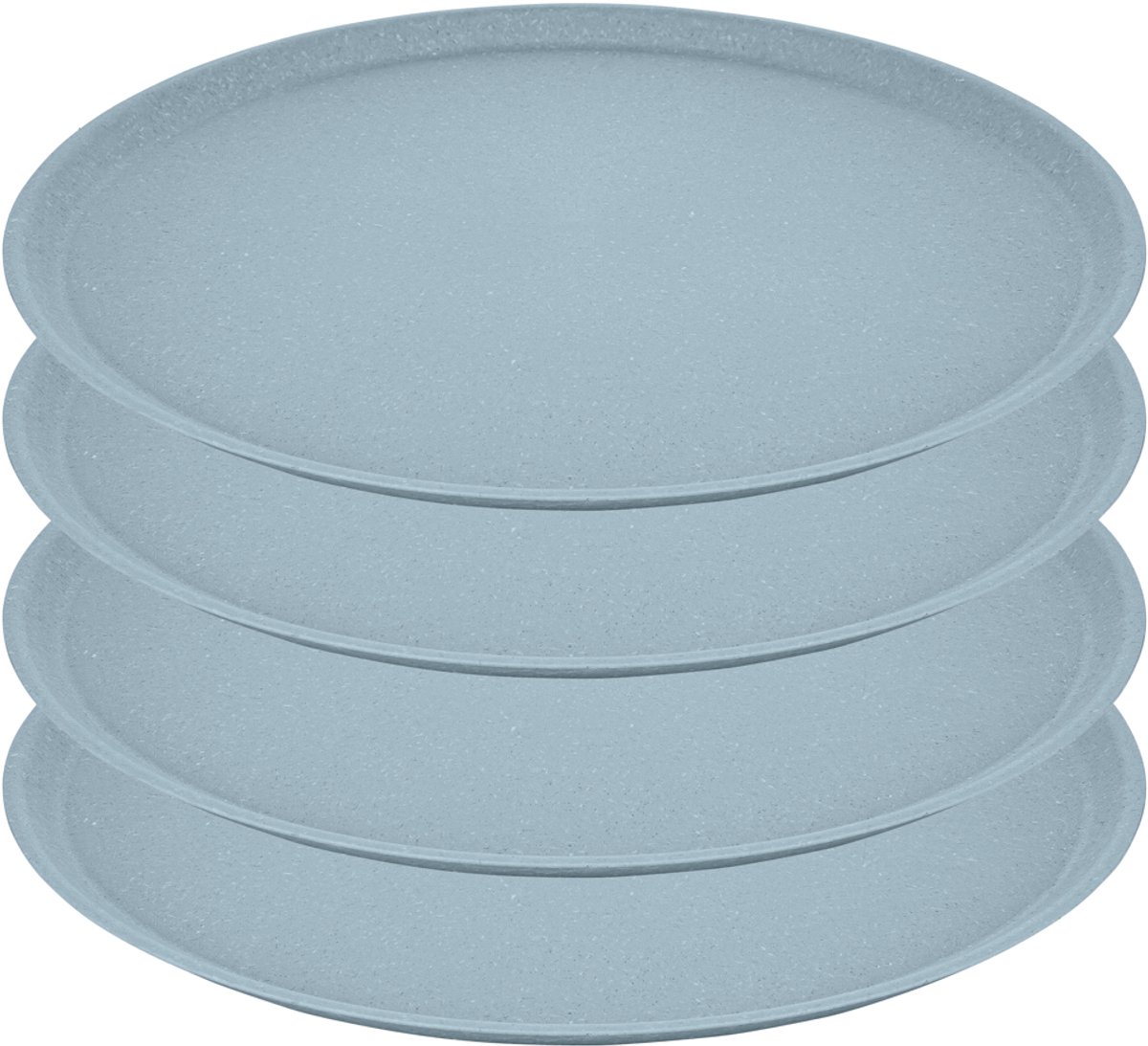 Koziol Bio-Circulair - Connect Bord ø 25,5 cm Set van 4 Stuks - Bio Circulair Kunststof - Blauw -