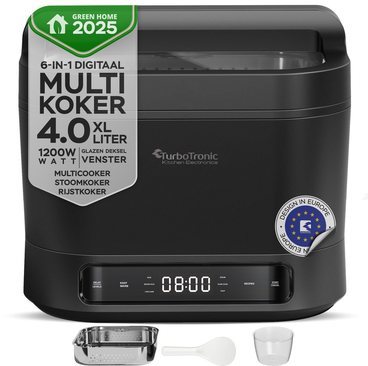 TurboTronic DMC20 Multicooker 4L - Rijstkoker - Stoomkoker - TurboTronic - €49,95
